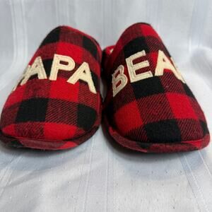 Papa Bear Dearfoams Slippers Men’s 11/12 Buffalo Plaid‎ NWOT